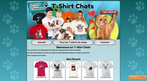 Boutique t-shirt-chats.com, une large gamme de t-shirts et sweat-shirts personnalisés pour les passionnés de chats de tous poils.